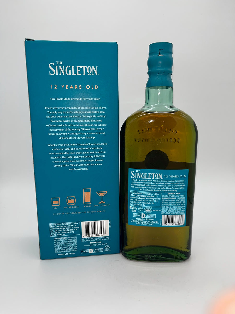 The Singleton of Glendullan 12 Year Old Single Malt Scotch Whisky 750m