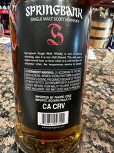 Load image into Gallery viewer, Springbank 12 Year Old Cask Strength Single Malt Scotch Whisky 700ml