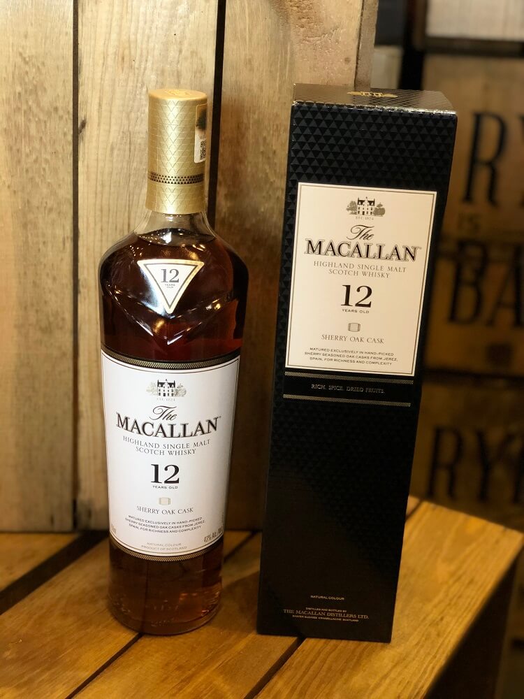 Pack de 2 Whisky The Macallan Single Malt 18 Años Sherry Oak 700 ml The  Macallan Single Malt 18 Años Sherry Oak