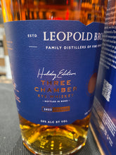 Load image into Gallery viewer, 2022 Leopold Bros. Three Chamber Holiday Edition Straight Rye Whiskey 750ml
