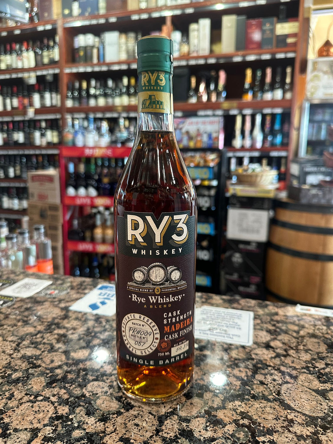 RY3 Madeira Cask Finish Rye Whiskey 750ml