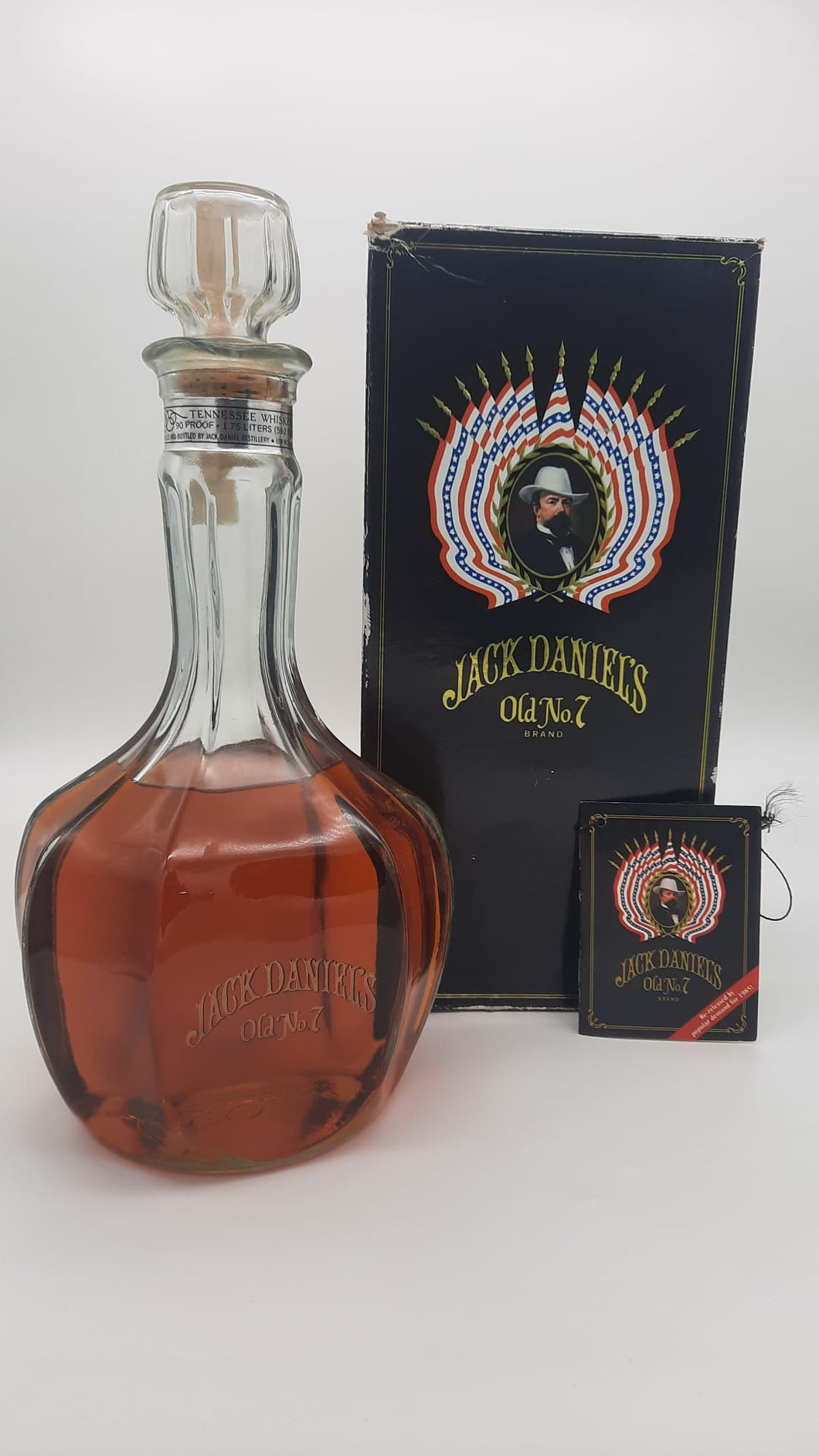 1985 Jack Daniel's Black Label Old No.7 Inaugural Bottle 1.75Lt
