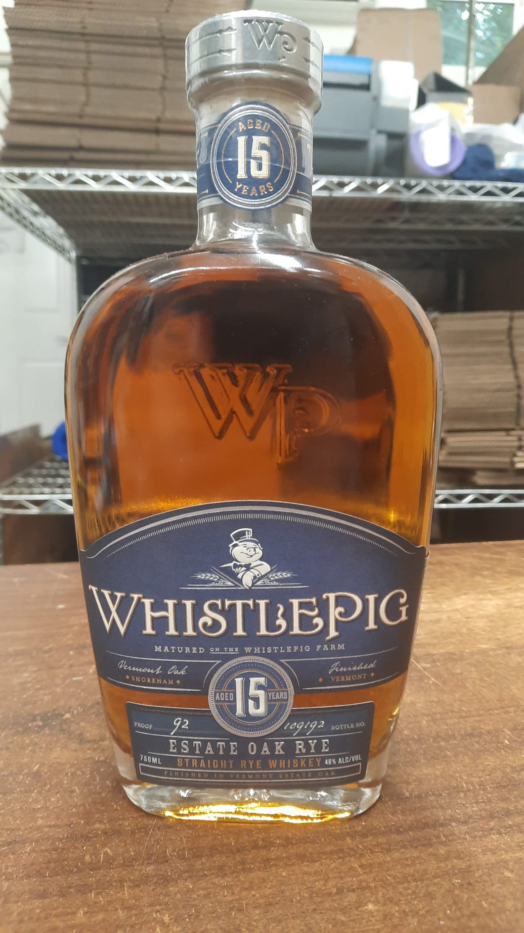 WhistlePig Farm Estate Oak 15 Year Old Straight Rye Whiskey 750ml
