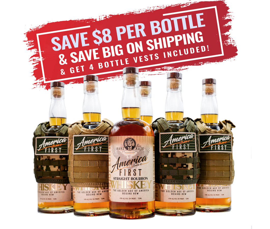 America First Bourbon Whiskey 6-Pack 750ml
