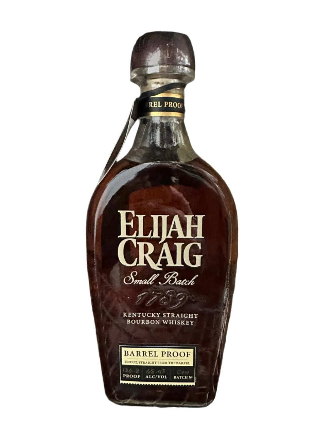 Elijah Craig Barrel Proof Batch C919 Kentucky Straight Bourbon Whiskey 750ml