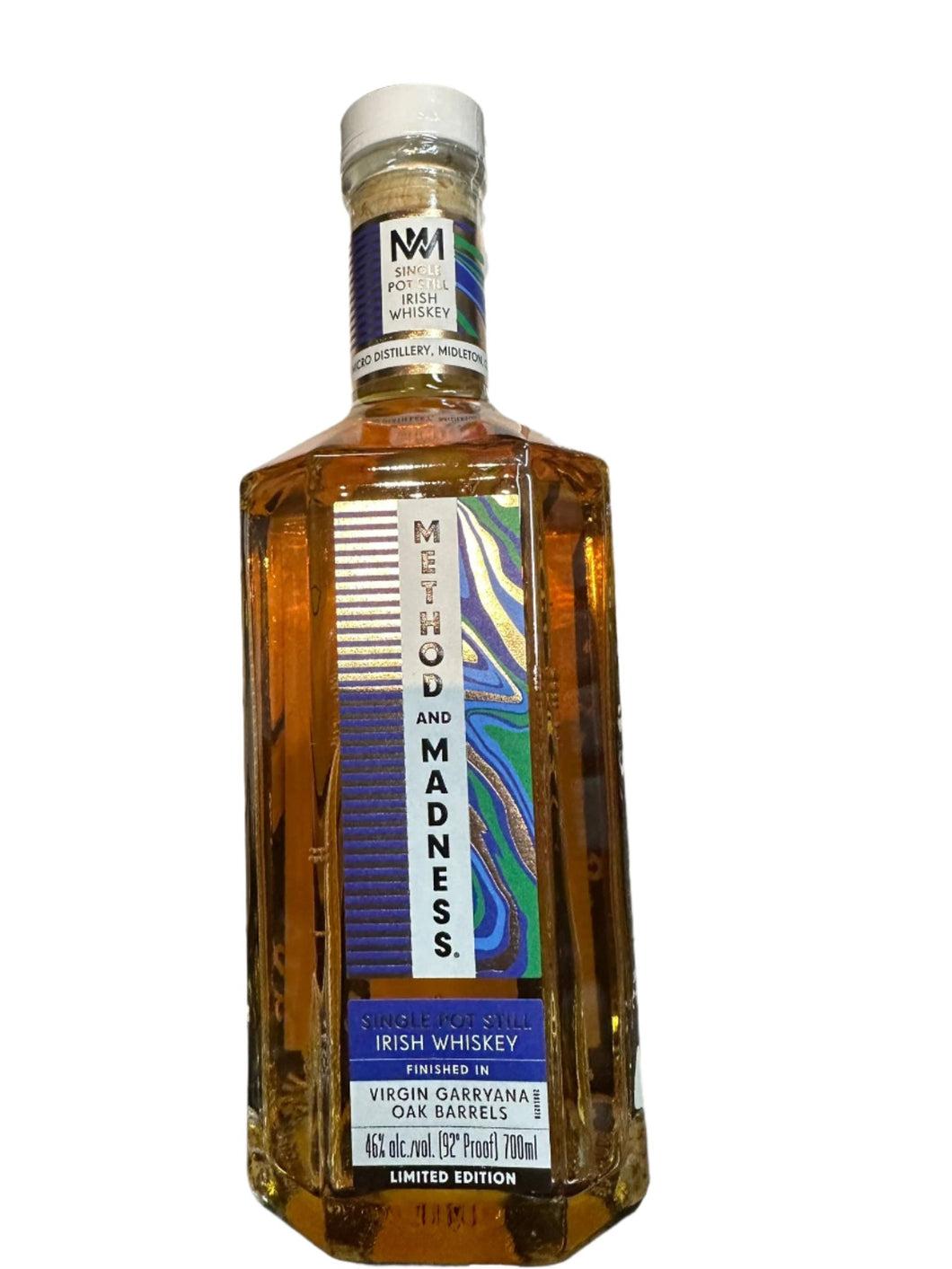 Method & Madness Virgin Garryana Oak Limited Edition Single Pot Still Irish Whiskey 700ml