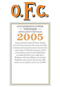 2005 Buffalo Trace O.F.C. Old Fashioned Copper Bourbon Whiskey 750ml