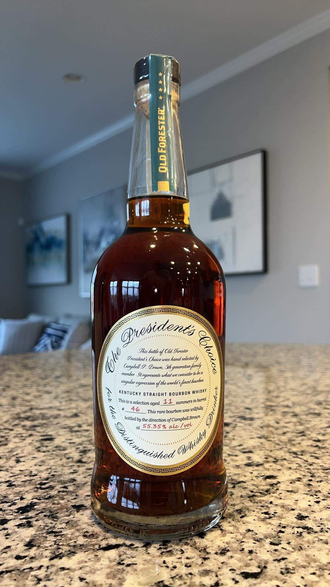 Old Forester The President's Choice Kentucky Straight Bourbon Whiskey Batch #46 Bottle #11 750ml