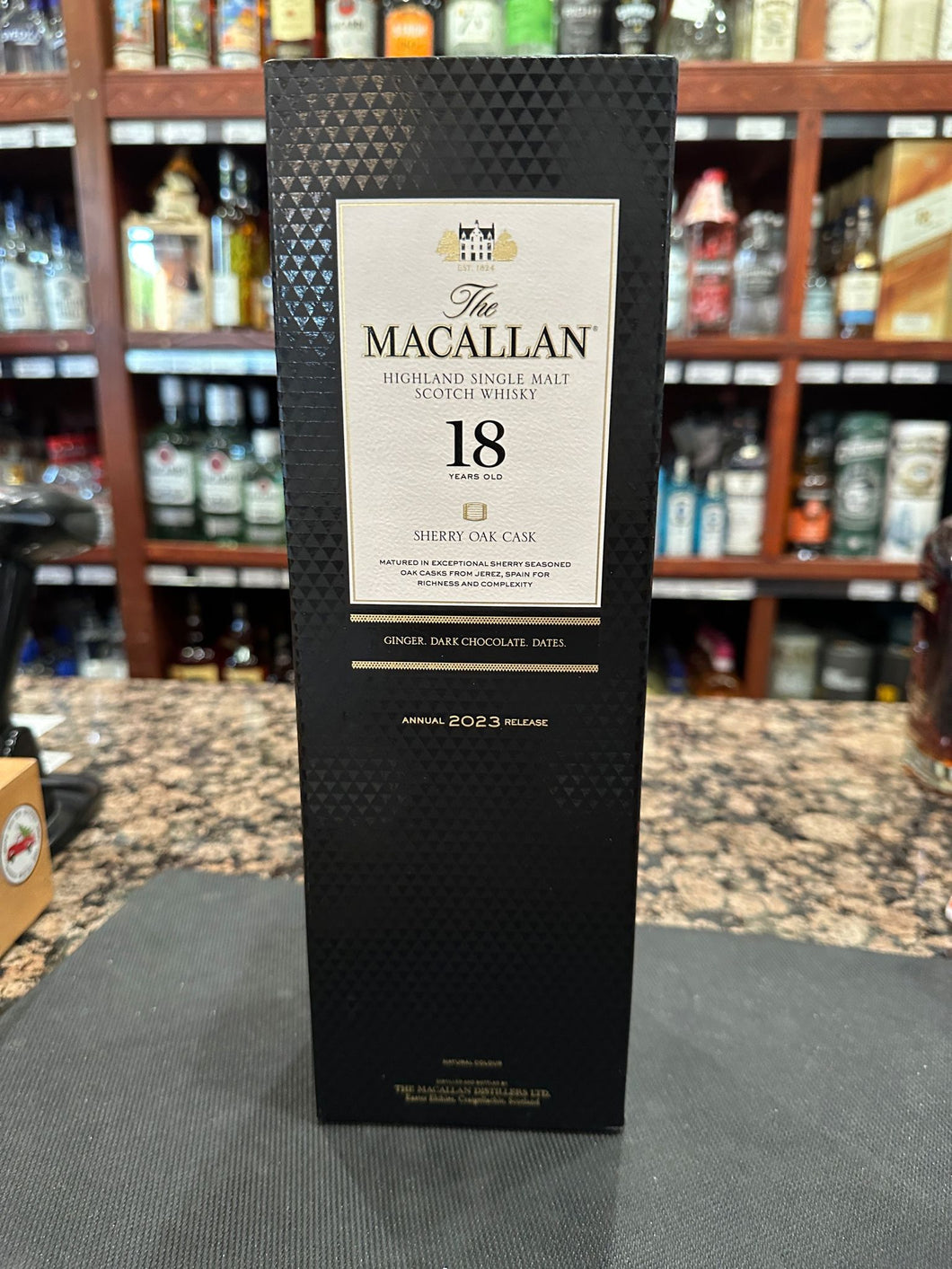 2023 The Macallan 18 Year Sherry Oak Cask Highland Single Malt Scotch Whisky 750ml