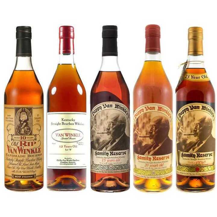 Pappy Van Winkle Bourbon Collector's Set of 5