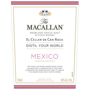 Macallan Limited Mexico Edition El Celler De Can Roca Highland Single Malt Scotch Whisky 700ml