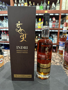 Indri Dru Cask Strength Single Malt Indian Whiskey 750ml