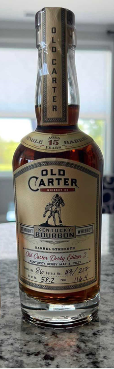 Old Carter 15 Year Old Derby Edition No. 2 Kentucky Straight Bourbon Whiskey 375ml