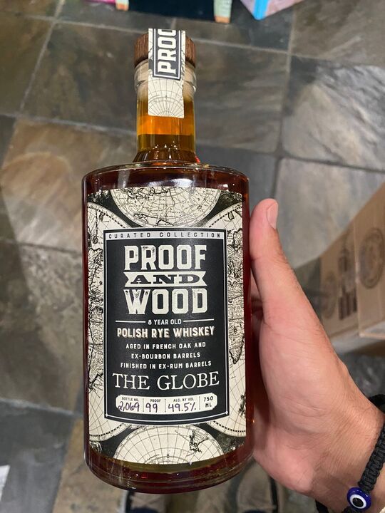 Proof and Wood The Globe 8 Year Old Polish Rye Whiskey 750ml