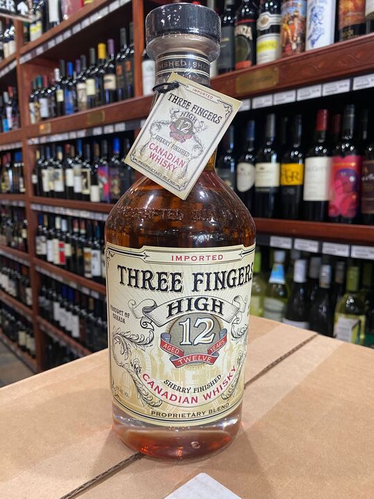 Three Fingers High 12 Year Old Sherry Finished Canadian Whisky 750ml