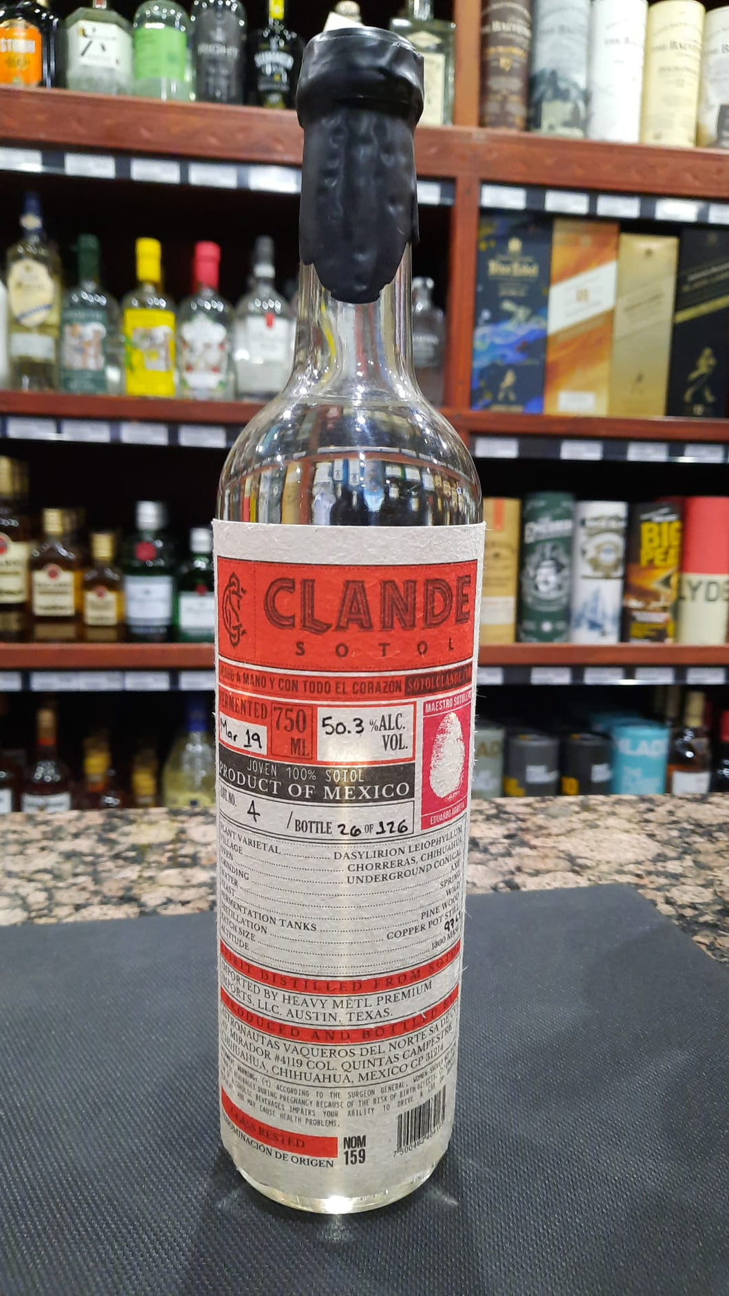 Clande Sotol Red Mezcal 750ml