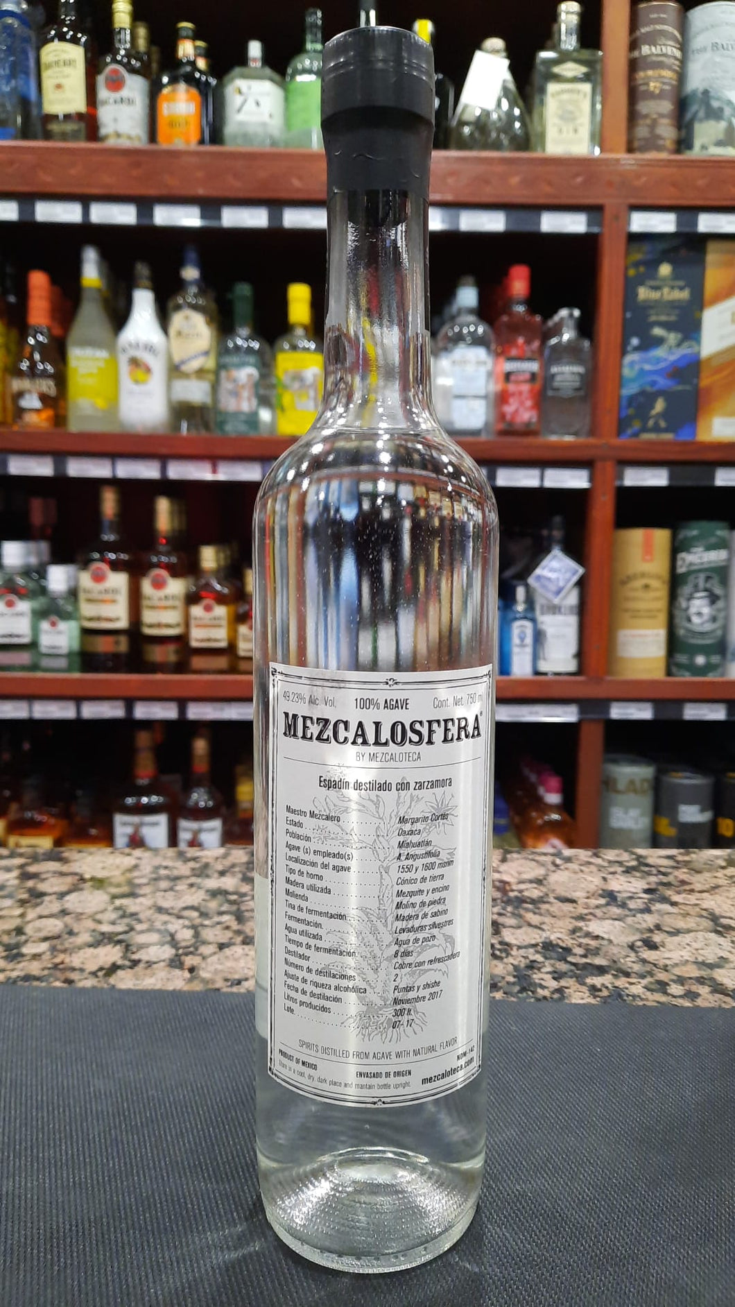 Mezaloteca Mezcalosfera Espadin Destilado con Zarazamora Mezcal