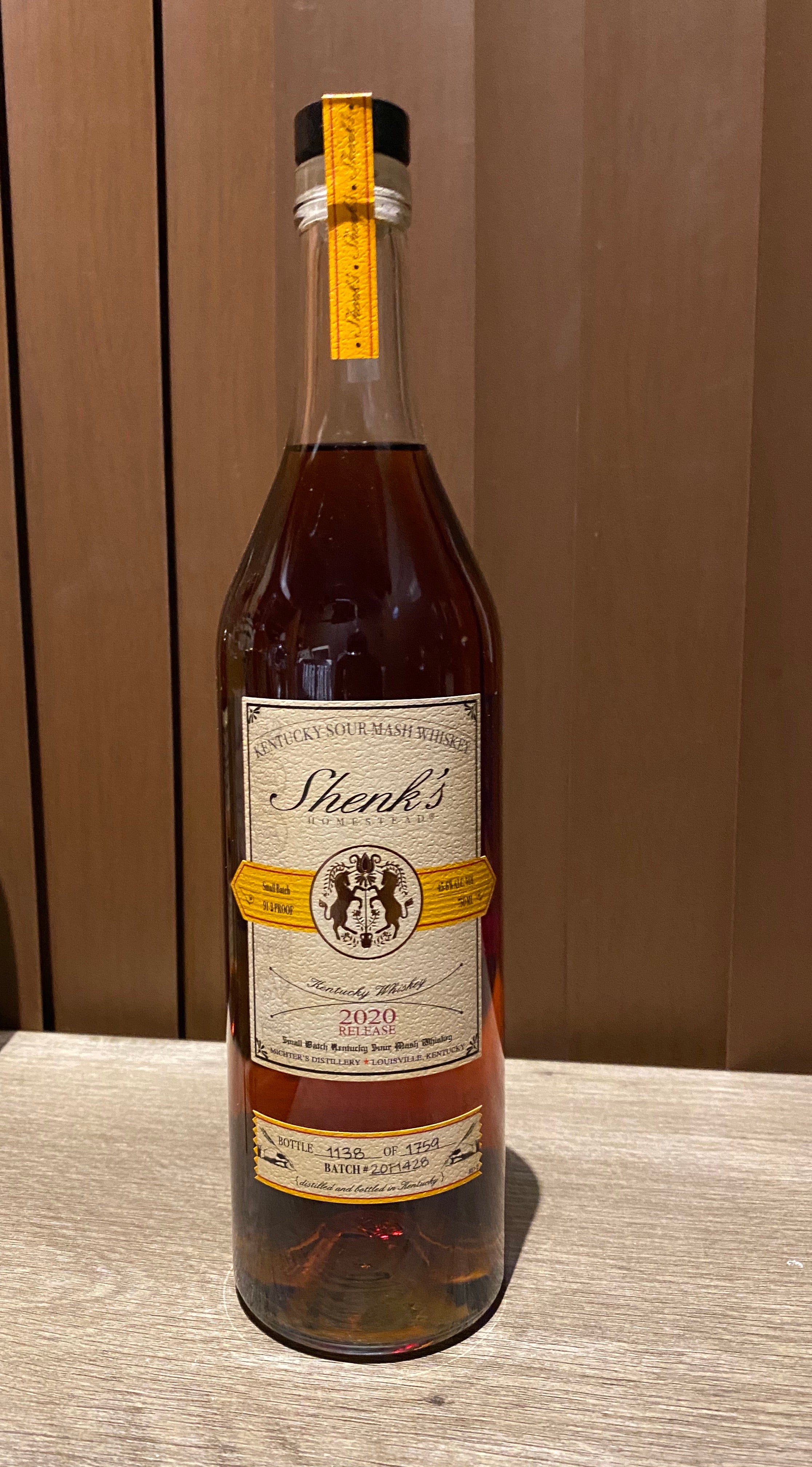 2020 Shenk's Homestead Small Batch Kentucky Sour Mash