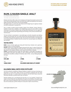 Killowen Signature Series Coconut Rum & Raisin 5 Year Old Single Malt Irish Whiskey 375ml