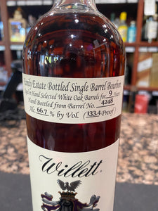 Willett 9 Year Old Family Estate Single Barrel Bourbon Whiskey 750ml