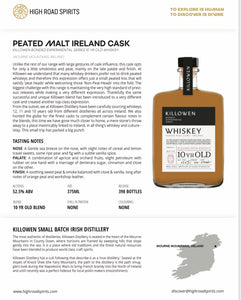 Killowen Bonded Experimental Series Peated Malt 10 Year Old Blended Irish Whiskey 375ml