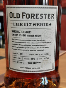 Old Forester The 117 Series Warehouse K Barrels Kentucky Straight Bourbon Whisky 375ml