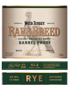 Wild Turkey Rare Breed Barrel Proof Rye Whiskey 750ml