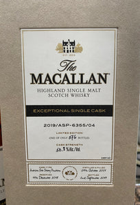 Macallan Exceptional Single Cask 2019/ASP-6355/04 Single Malt Scotch 750ml