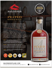Load image into Gallery viewer, Balcones Distilling &#39;1&#39; Peated Single Malt Whisky 750ml
