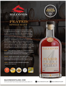 Balcones Distilling '1' Peated Single Malt Whisky 750ml