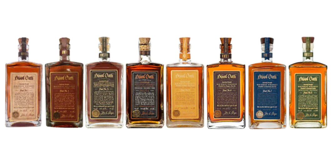 Blood Oath Vertical Set | Pact No. #1-#9 Kentucky Straight Bourbon Whiskey 750ml