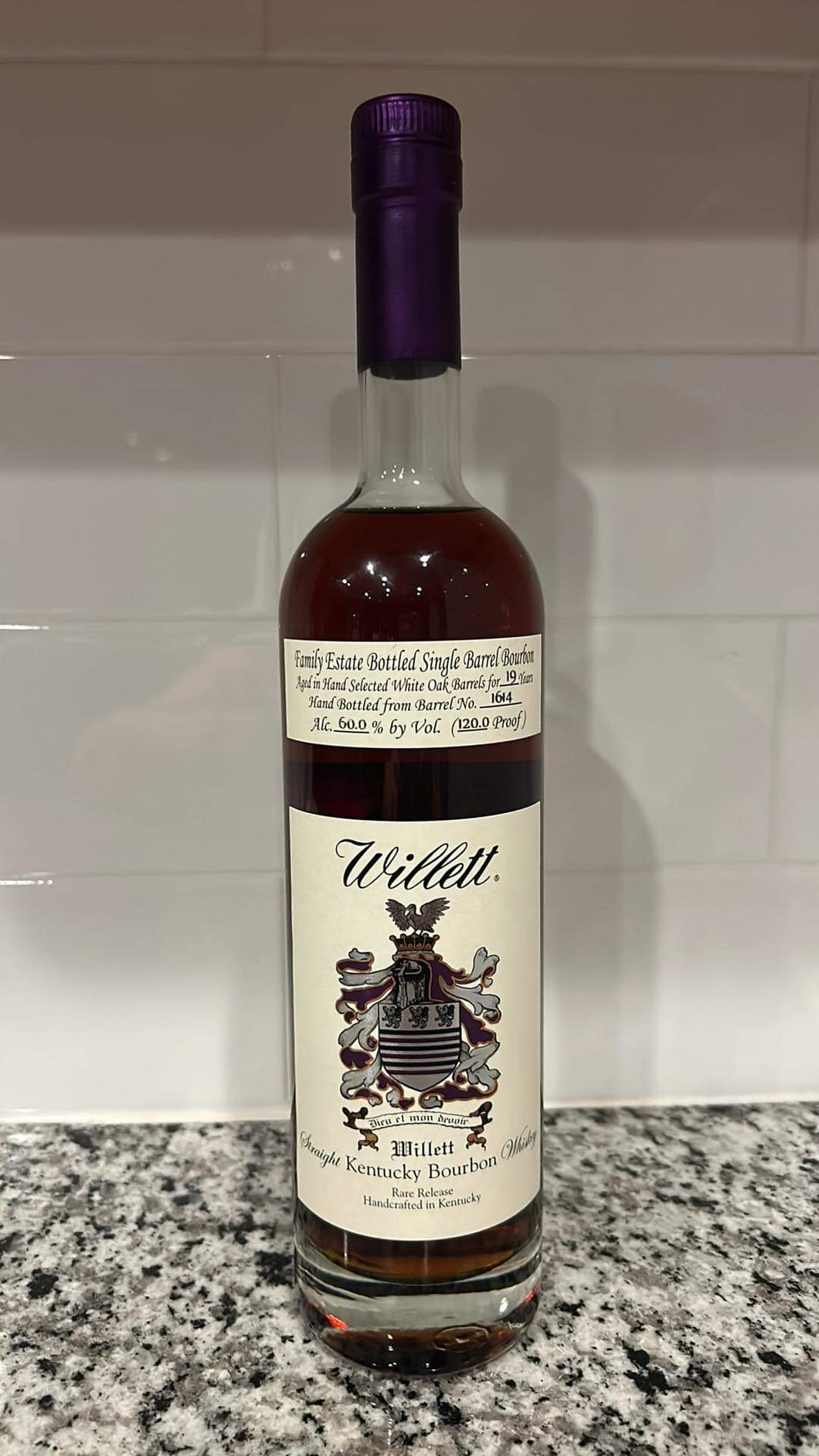 Williet 19 Year Old Family Estate Single Barrel Bourbon Whiskey 750ml