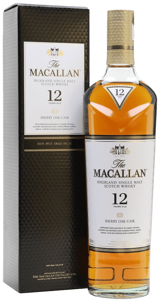 Macallan 12 Year Old Sherry Oak Cask Single Malt Scotch Whisky 750ml