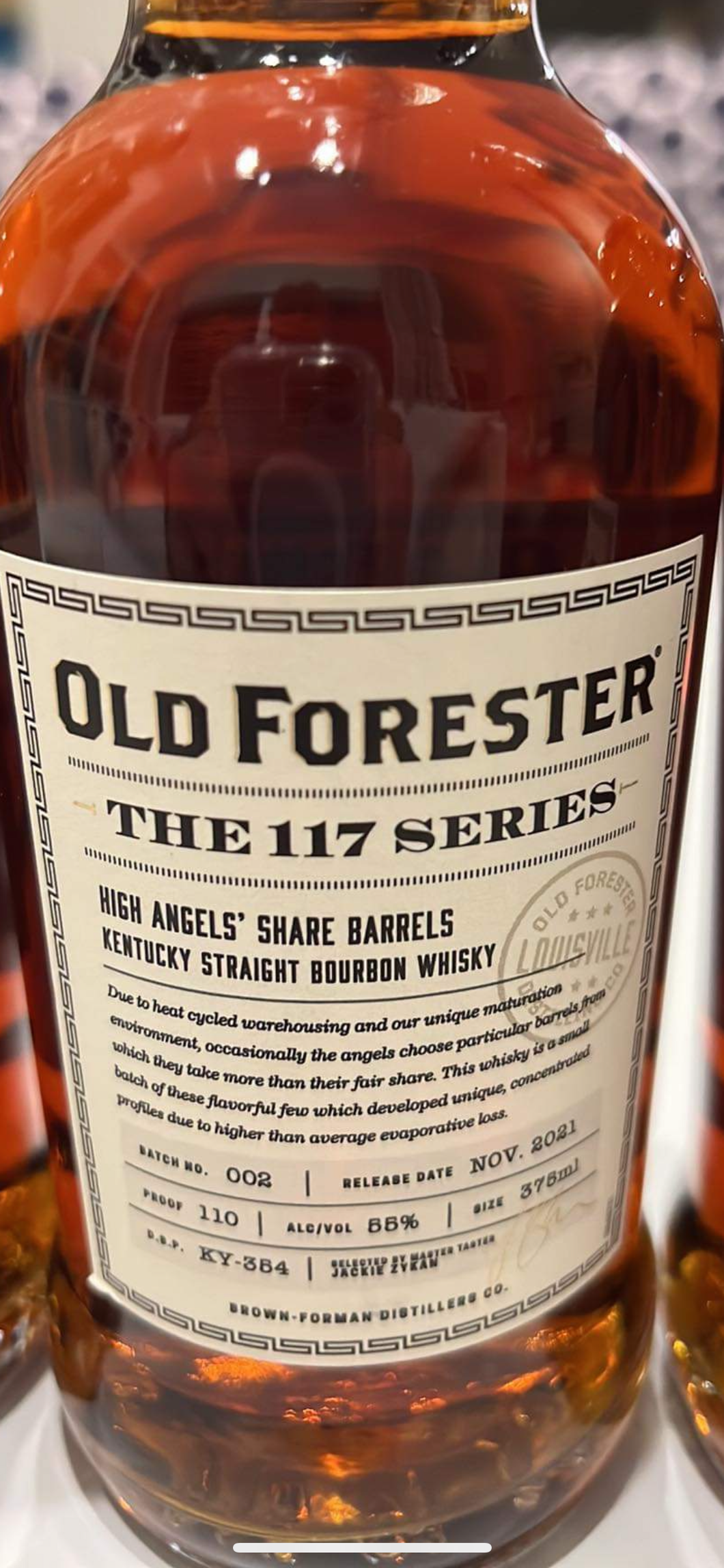 OLD FORESTER THE 117 SERIES HIGH ANGELS SHARE BARRELS BATCH 2