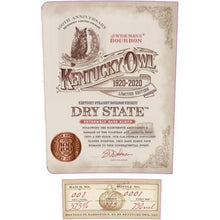 Load image into Gallery viewer, Kentucky Owl Dry State Bourbon Whiskey 750ml
