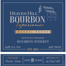 Load image into Gallery viewer, Heaven Hill Bourbon Experience 8 Year Old Barrel Proof Whiskey 750ml
