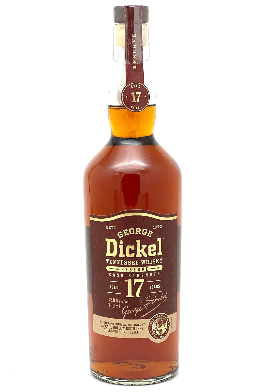 George Dickel Reserve Cask Strength 17 Year Old Tennessee Whisky 750ml