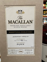 Load image into Gallery viewer, Macallan Exceptional Single Cask 2019/ESH-14812/01 Single Malt Scotch 750ml
