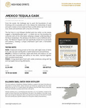 Load image into Gallery viewer, Killowen Bonded Experimental Series Tequila Cask 10 Year Old Blended Irish Whiskey 375ml
