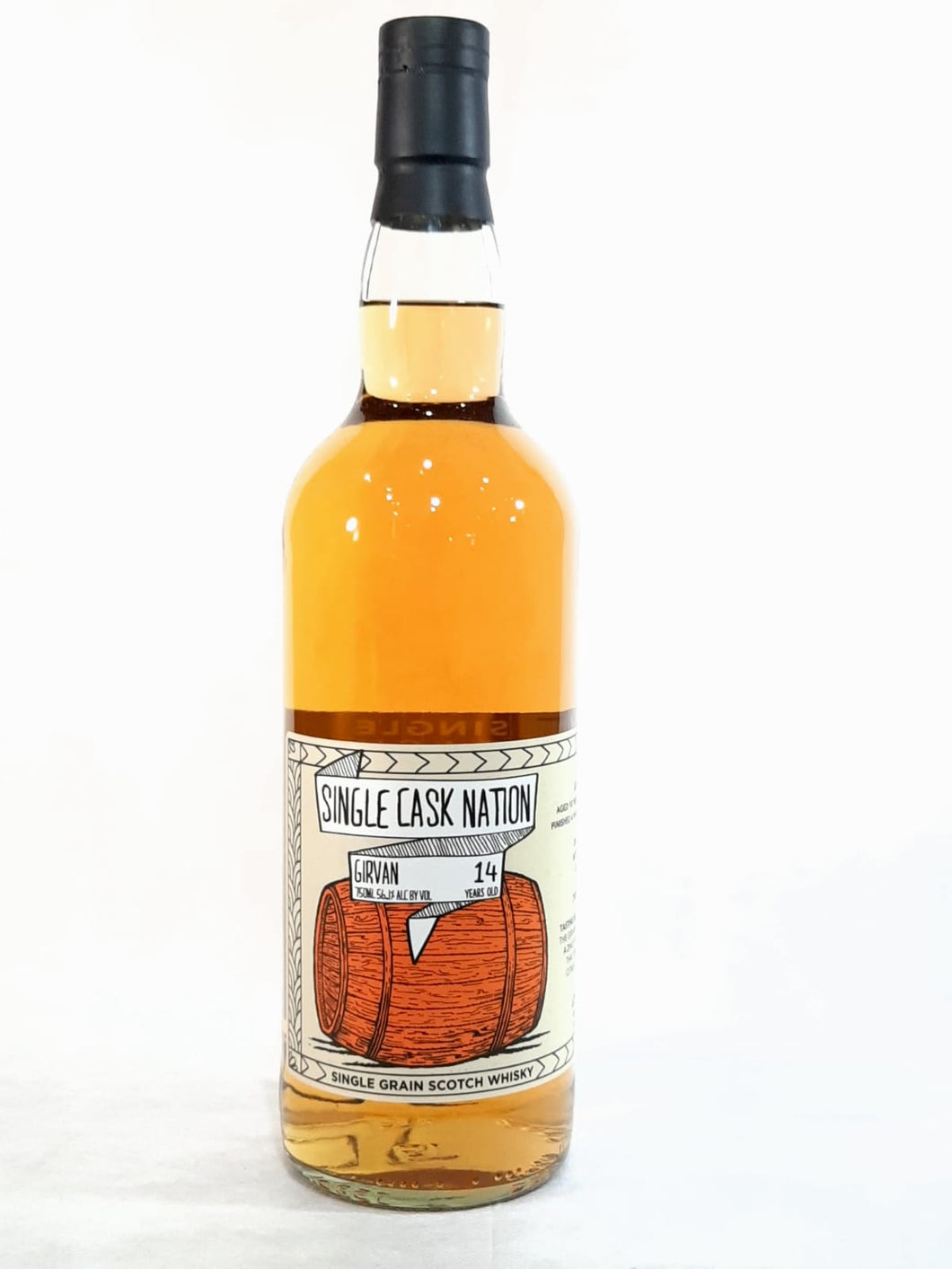Single Cask Nation Girvan 14 Year Old Single Grain Scotch Whisky 750ml