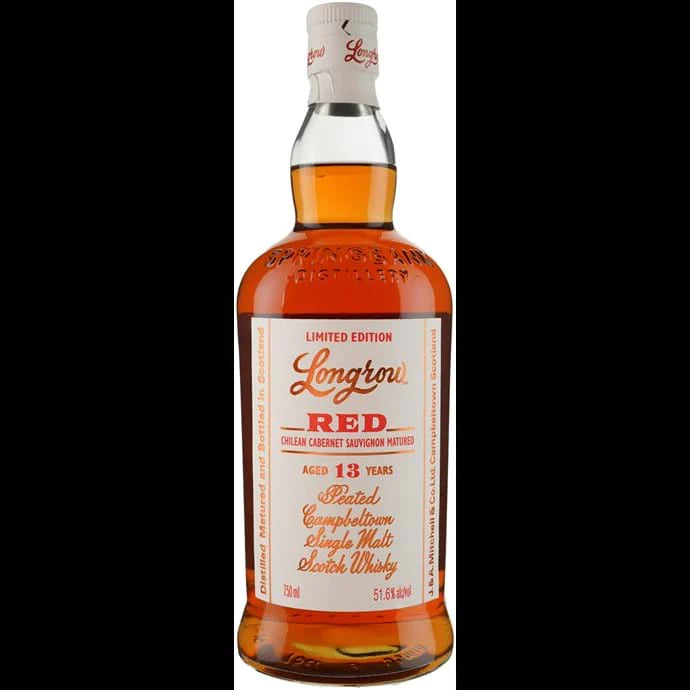 Longrow Red Limited Edition Chilean Cabernet Sauvignon Matured Peated 13 Year Old Single Malt Scotch Whisky 750ml