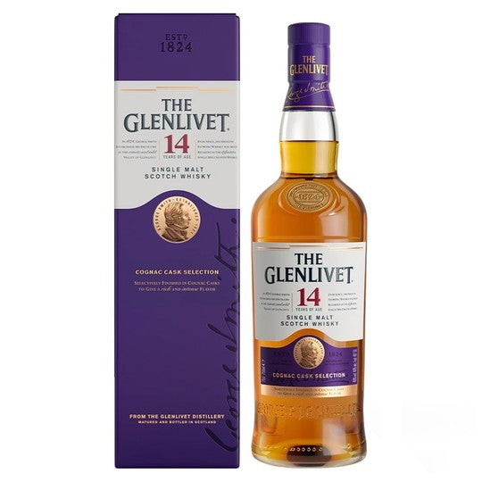 Glenlivet 14 Year Old Cognac Cask Selection Single Malt Scotch Whisky 750ml