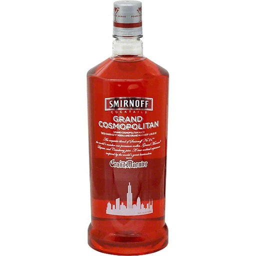 Smirnoff Cocktails Grand Cosmopolitan Vodka and Grand Marnier Liqueur Cocktail