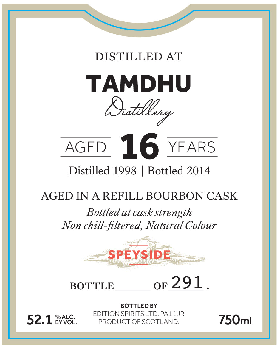 The First Editions Tamdhu 16 Year Old Single Malt Scotch Whisky 750ml