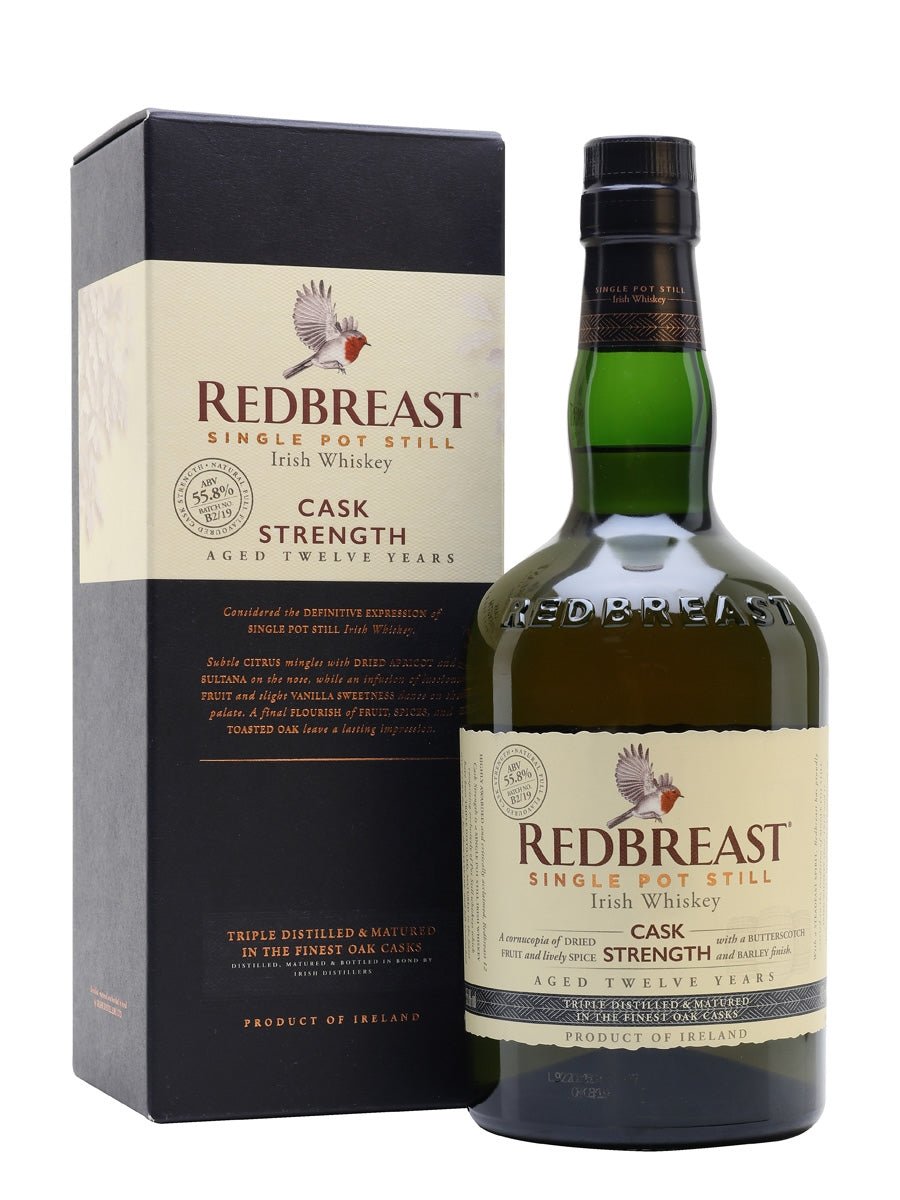 Redbreast 12 Year Old Cask Strength Single Pot Still Irish Whiskey Batch B2/19 750ml