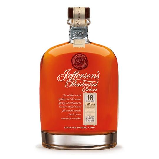 Jefferson's Presidential Select 16 Year Old Bourbon Whiskey